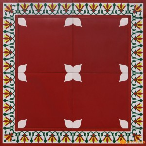 undefined-Ceramic Terracotta Carpet Design Floor and Wall Tile Code33724 (300x300mm, Matt)