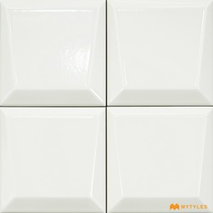undefined-Imported White 3D Wall Tile Code28323 (100x100mm, Glossy)