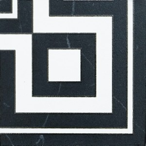 undefined-White and Black Carpet Design Floor and Wall Tile Code30750 (150x150mm, Matt)