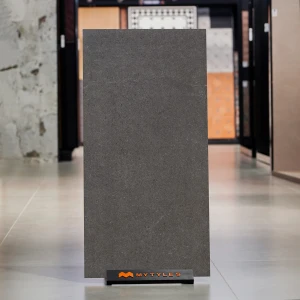 undefined-Vitrified Black Floor and Wall Tile Code37428 (600x1200mm, Matt)