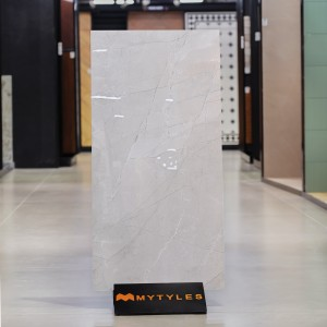 undefined-Vitrified Gray Floor and Wall Tile Code37509 (600x1200mm, Glossy)