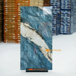 undefined-Infinity Blue Quartzite Hi-Gloss Vitrified Tile Code40625 600x1200mm 2Pc Pack