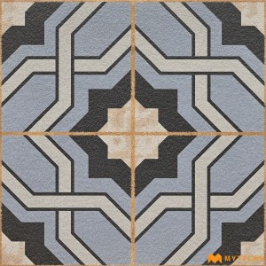 undefined-Vitrified Blue Digital Parking Floor and Wall Tile Code29666 (500x500mm, Matt)