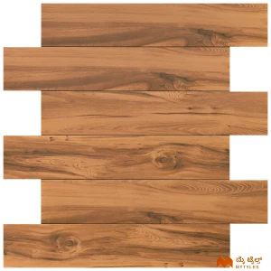 undefined-Vitrified Brown Wooden Floor and Wall Tile Code35969 (200x1200mm, Matt)