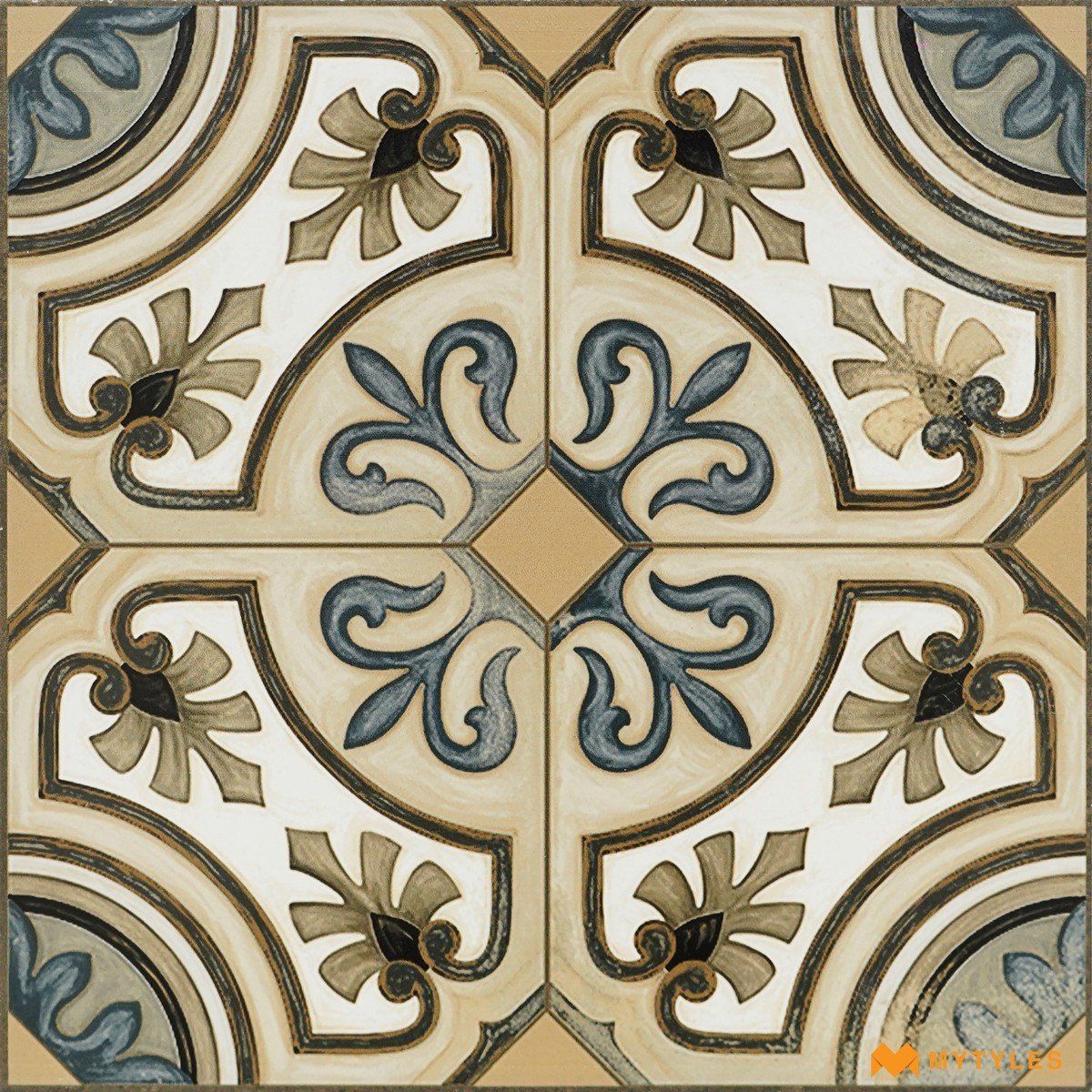Buy 1x1 Feet Moroccan Wall & Floor Tile code24345 Online