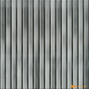 undefined-Ceramic Gray Fluted Wall Tile Code31428 (300x300mm, Glossy)