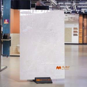 undefined-Vitrified Off-White Slab Floor and Wall Tile Code37170 (1200x1800mm, Glossy)