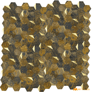 undefined-Mossaic Metal Tile Code23651 (300x300mm, Metallic)