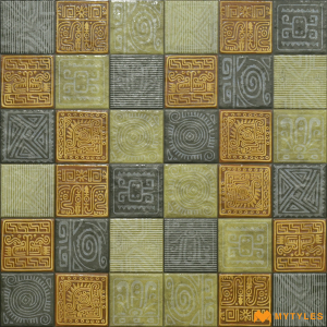 undefined-Gray with Brown Moroccan Wall Tile Code26713 (300x300mm, Matt )
