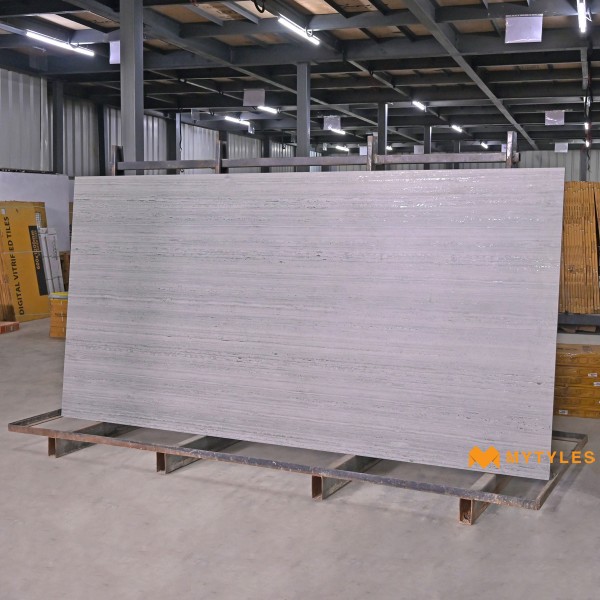 Glazed Vitrified-Vitrified Grey Slab Floor and Wall Tile Code29109 (1200x2400mm, Matt)