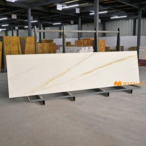 undefined-Vitrified White Slab Floor and Wall Tile Code22047 (790x3000mm, Matt)