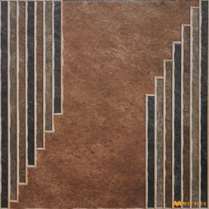 undefined-Vitrified Brown Digital Parking Floor and Wall Tile Code33848 (500x500mm, Matt)