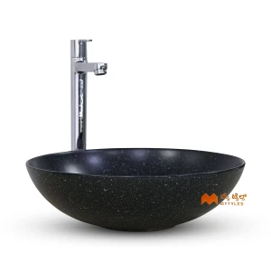undefined-Imported Black Table Top Wash Basin Code32056 (405x405x125mm, Matt)