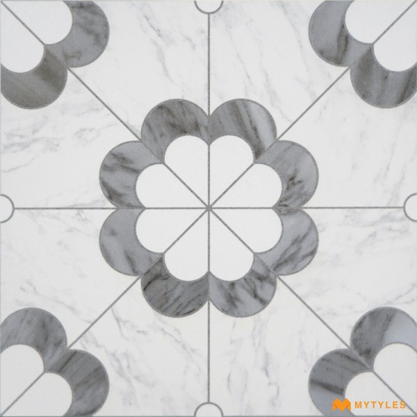 Moroccan Tiles-Ceramic Gray Moroccan Floor and Wall Tile Code34167 (300x300mm, Matt)