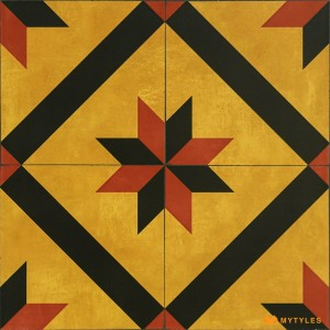 undefined-Ceramic Yellow Moroccan Floor and Wall Tile Code29180 (300x300mm, Matt)