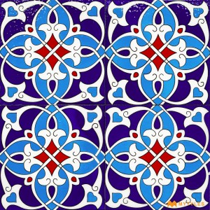 undefined-Decorative Blue Tile Code30340 (150x150mm, Glossy, 4Pc in Box)