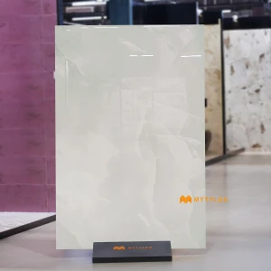 undefined-Vitrified Off-White Slab Floor and Wall Tile Code37332 (1200x1800x15mm, Glossy)