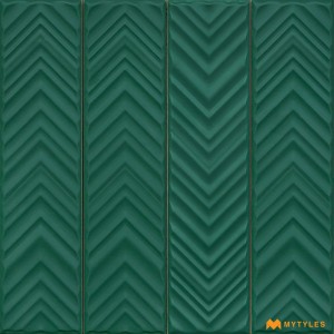 undefined-Imported Green Subway Wall Tile Code28309 (50x200mm, Matt)