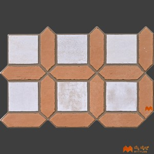 undefined-Imported White Geometric Floor and Wall Tile Code37153 (400x600mm, Matt)