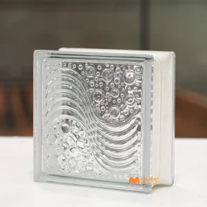 undefined-Ocean or S Bubbles Glass Wall Block Code18280 (190x190mm, Glass)