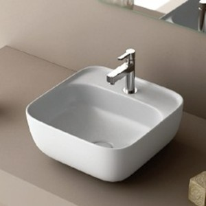 undefined-Ceramic White Wash Basin Code31349 (310x310mm, Glossy, Mili)