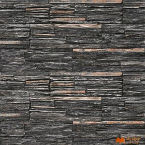 undefined-Ceramic Black Elevation Wall Tile Code37665 (300x600mm, Sugar)