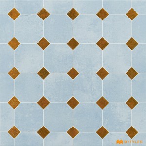 undefined-Vitrified Blue Moroccan Floor and Wall Tile Code30003 (200x200mm, Matt)
