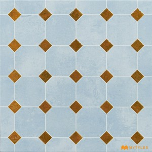 undefined-Vitrified Blue Moroccan Floor and Wall Tile Code30003 (200x200mm, Matt)