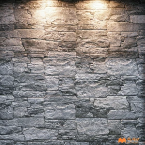 undefined-Imported Gray Elevation Wall Tile Code34652 (160x400mm, Matt)
