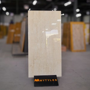 undefined-Vitrified Cream Floor and Wall Tile Code10234 (600x1200mm, Glossy)