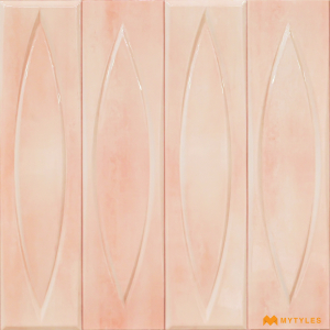 undefined-Ceramic Pink Textured Subway Wall Tile Code27290 (300x300mm, Glossy)