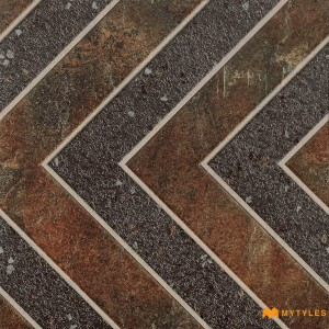 undefined-Vitrified Brown Digital Parking Floor and Wall Tile Code31019 (500x500mm, Matt)