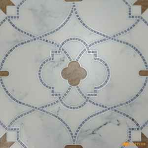 undefined-Ceramic White Moroccan Floor and Wall Tile Code33705 (300x300mm, Carving Matt)