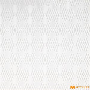 undefined-Vitrified White Textured Floor and Wall Tile Code16933 (600x600mm, Matt)