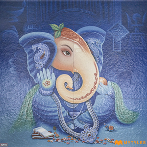 undefined-Poster Wall Tile - Ganesha LS-74PM Code18327 (3x3 Feet, Matt, 6Pcs)