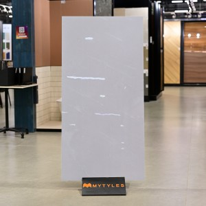 undefined-Vitrified Gray Slab Floor and Wall Tile Code37575 (800x1600mm, Glossy)