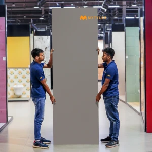 undefined-Full Body Vitrified Slab Floor and Wall Tile Code38451 (800x2400x15mm, Matt)