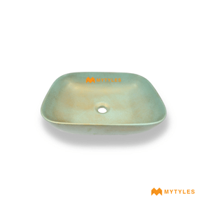 undefined-Quartz Pistachio Gold Wash Basin Code16855 (330x460mm, Matt)