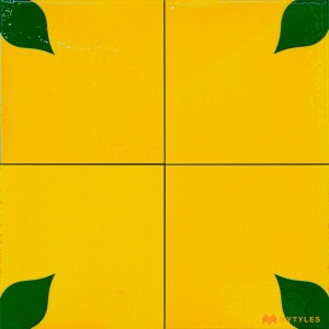 undefined-Decorative Yellow Tile Code30358 (150x150mm, Glossy, 4Pc in Box)