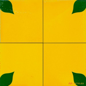 undefined-Decorative Yellow Tile Code30358 (150x150mm, Glossy, 4Pc in Box)