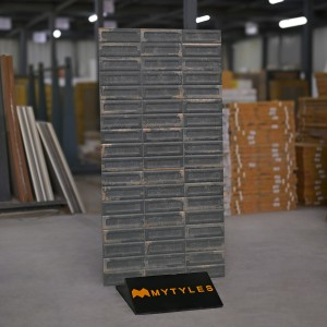 undefined-Vitrified Black Textured Floor and Wall Tile Code33769(600x1200mm, Carving Matt)