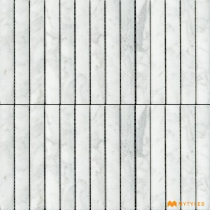 undefined-Imported White Mosaic Wall Tile Code32782 (300x300mm, Glossy)