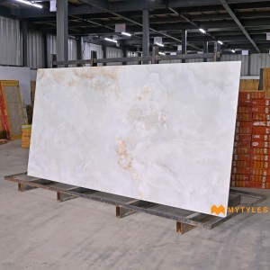 undefined-Vitrified White Slab Floor and Wall Tile Code29107 (1200x2400mm, Matt)