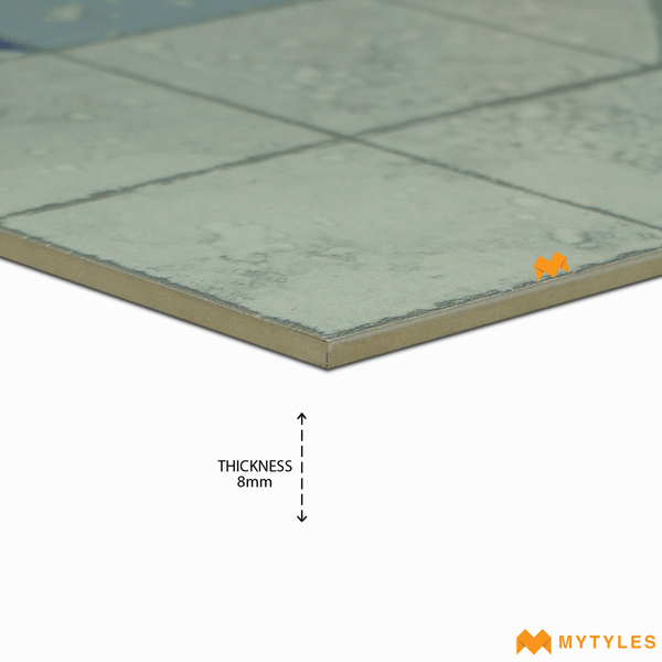 Buy 2 x 2 feet Moroccan Wall & Floor Tile code23048 | citron & smoke