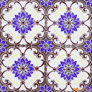 undefined-Decorative Brown Floor and Wall Tile Code30828(100x100mm, Glossy, 9Pcs)