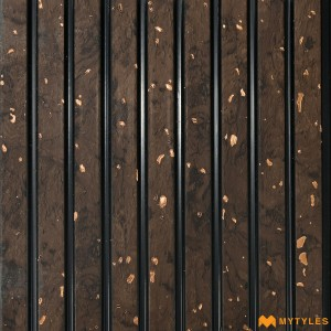 undefined-Brown Louver Wall Panels Code34787 (6Inchx8Feet, Matt)