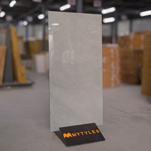 undefined-Vitrified Gray Floor and Wall Tile Code28982 (600x1200mm, Glossy)