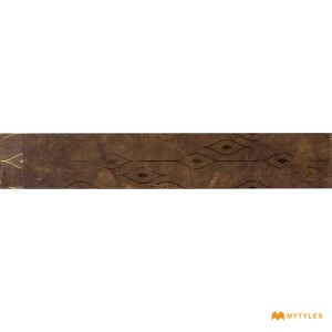 undefined-Vitrified Brown Highlighter Wall Tile Code31518 (195x1200mm, Metallic)