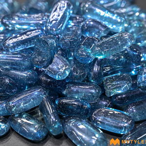 undefined-Pebble Stone Code-PEB-54-Blue (1Kg, Glossy)