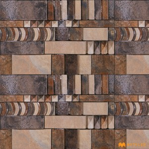 undefined-Ceramic Brown Elevation Wall Tile Code34902 (300x450mm Glossy)
